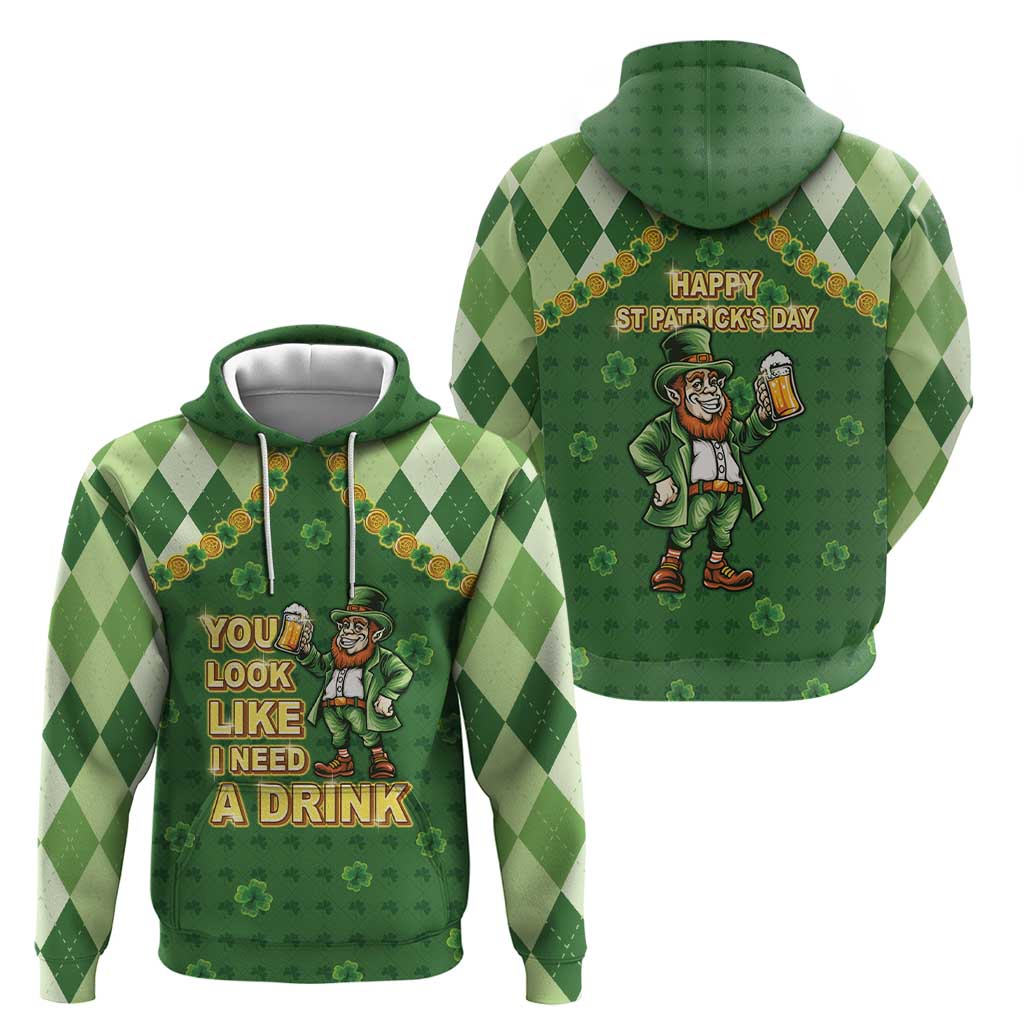 Happy St Patrick's Day Hoodie Leprechaun With Beer LT05
