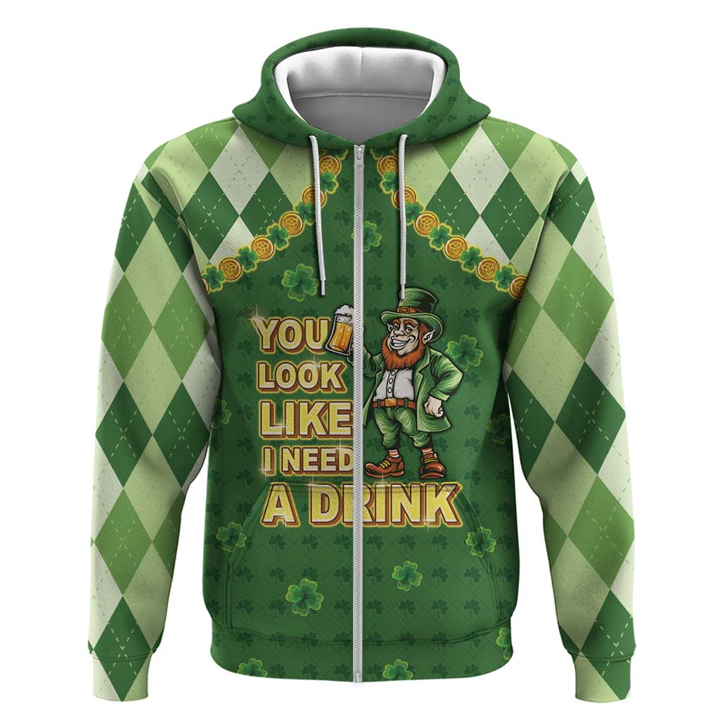 Happy St Patrick's Day Hoodie Leprechaun With Beer LT05