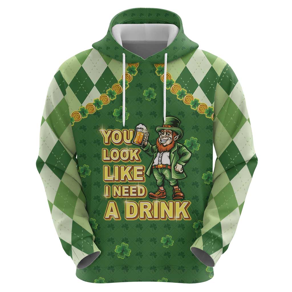 Happy St Patrick's Day Hoodie Leprechaun With Beer LT05