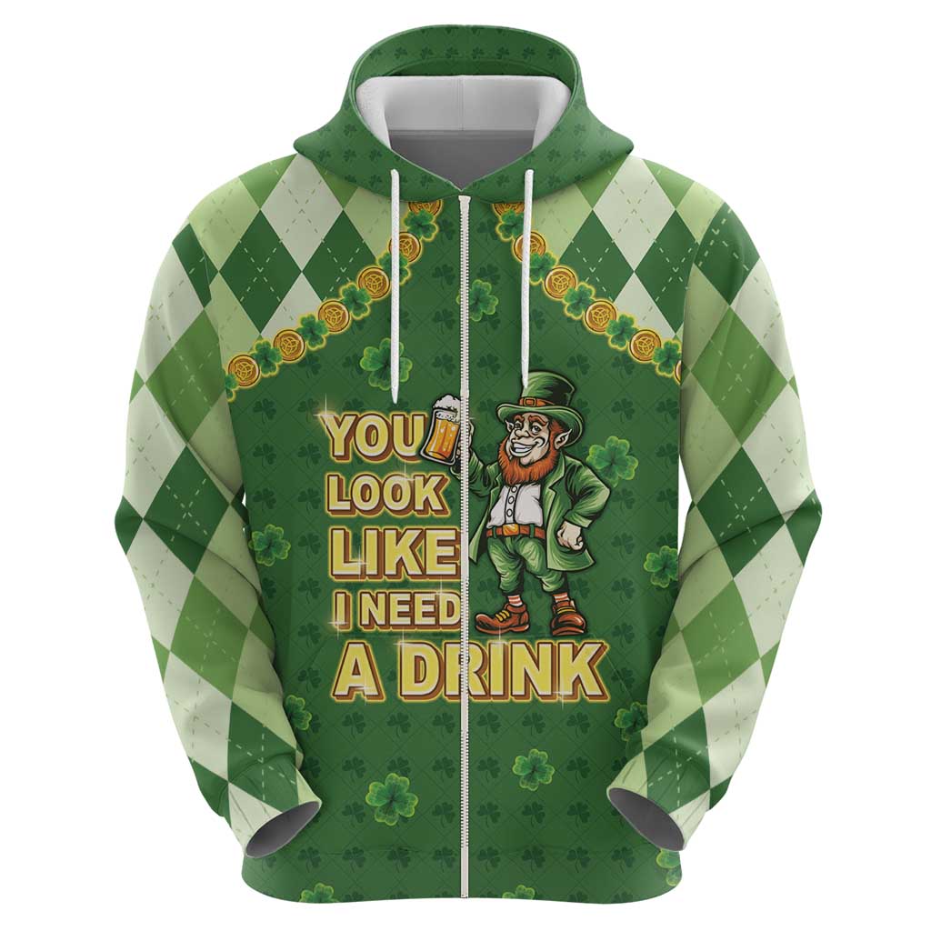 Happy St Patrick's Day Hoodie Leprechaun With Beer LT05