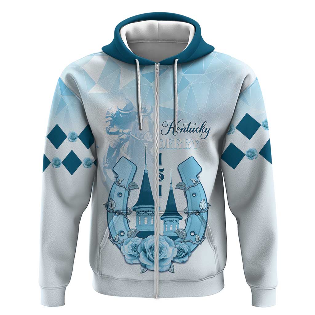 Kentucky Horse Racing Hoodie 151st Anniversary Blue Version LT05