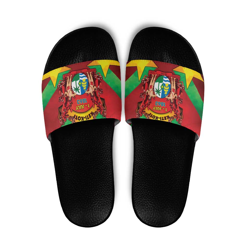 Suriname Emancipation Day Slide Sandals Wan Switi Keti Koti LT05