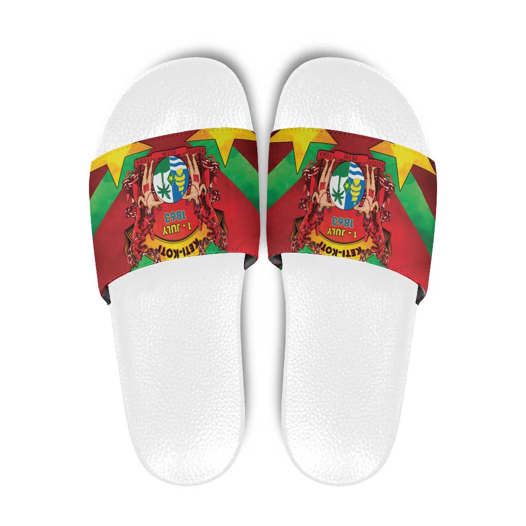 Suriname Emancipation Day Slide Sandals Wan Switi Keti Koti LT05