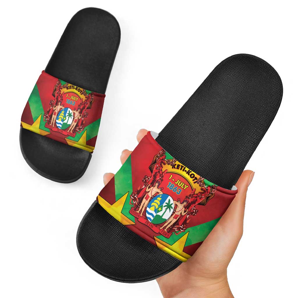 Suriname Emancipation Day Slide Sandals Wan Switi Keti Koti LT05