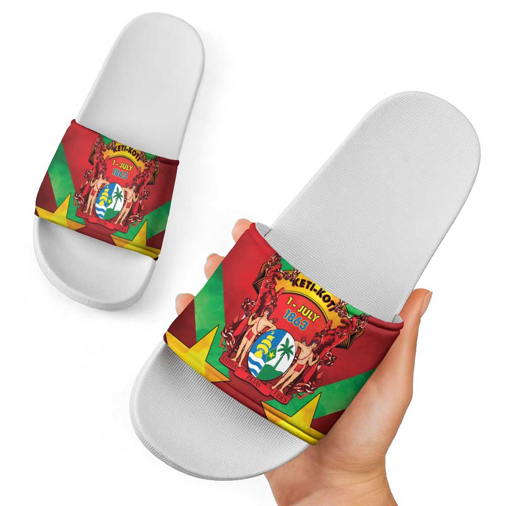 Suriname Emancipation Day Slide Sandals Wan Switi Keti Koti LT05