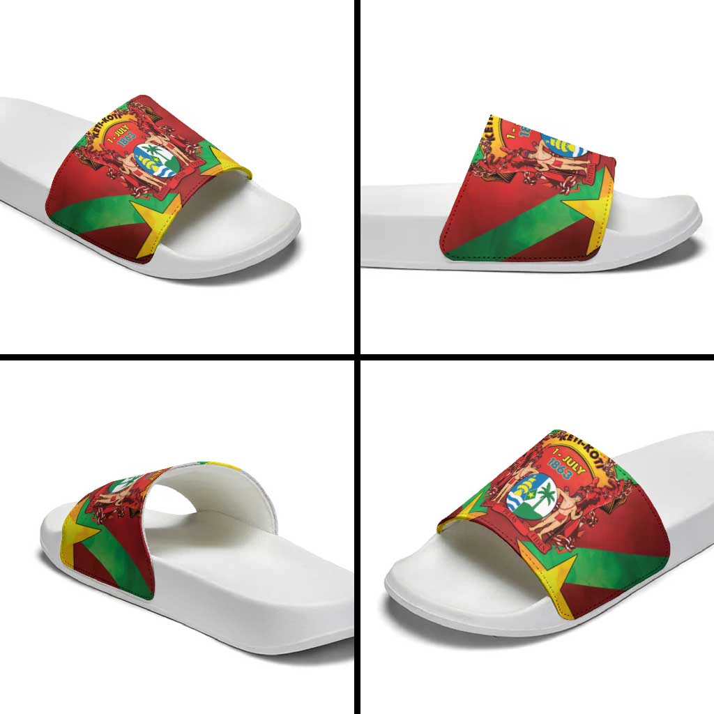 Suriname Emancipation Day Slide Sandals Wan Switi Keti Koti LT05