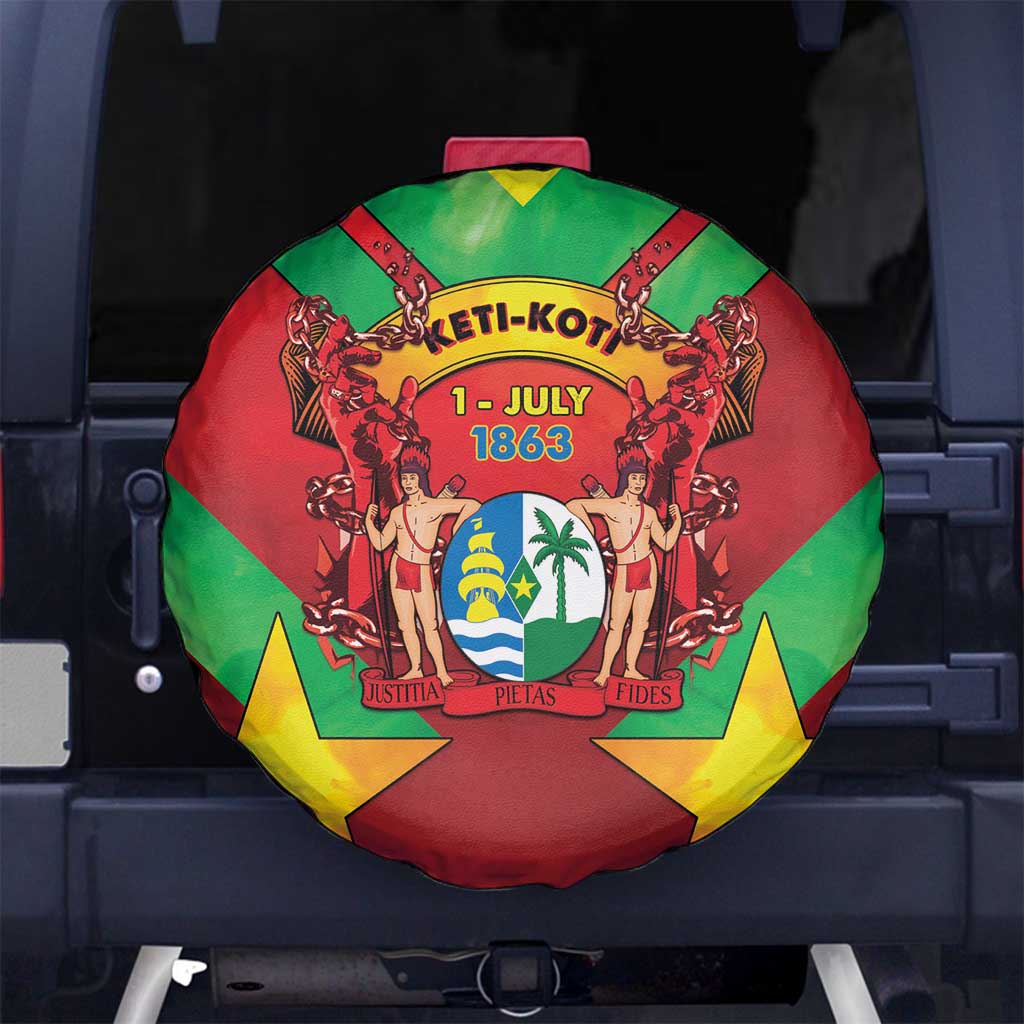Suriname Emancipation Day Spare Tire Cover Wan Switi Keti Koti LT05