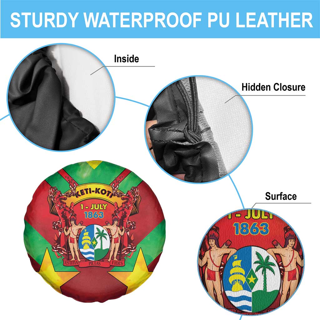 Suriname Emancipation Day Spare Tire Cover Wan Switi Keti Koti LT05