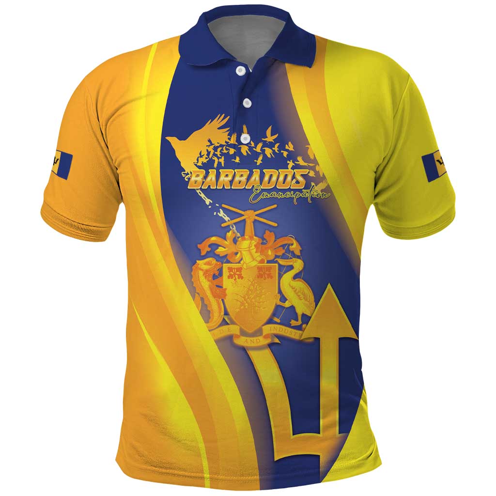 Barbados Emancipation Day Polo Shirt Freedom And Unity LT05