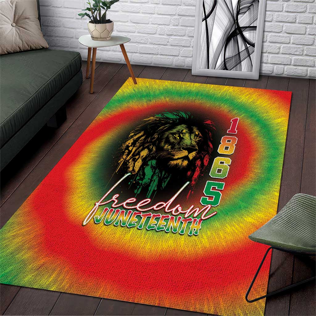 Juneteenth Freedom Day Area Rug Reggae Tie Dye Style LT05