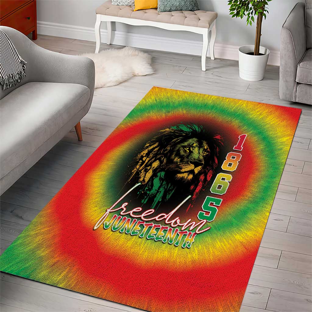 Juneteenth Freedom Day Area Rug Reggae Tie Dye Style LT05