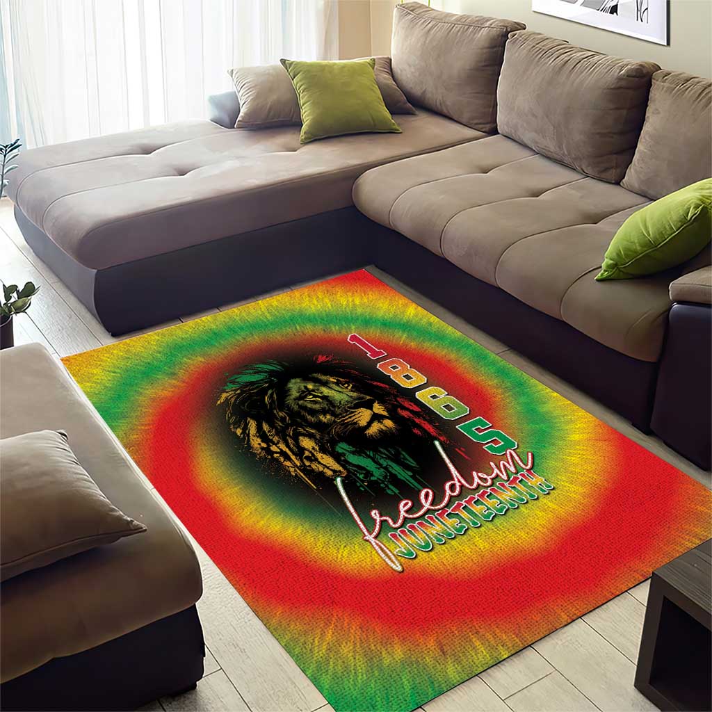 Juneteenth Freedom Day Area Rug Reggae Tie Dye Style LT05