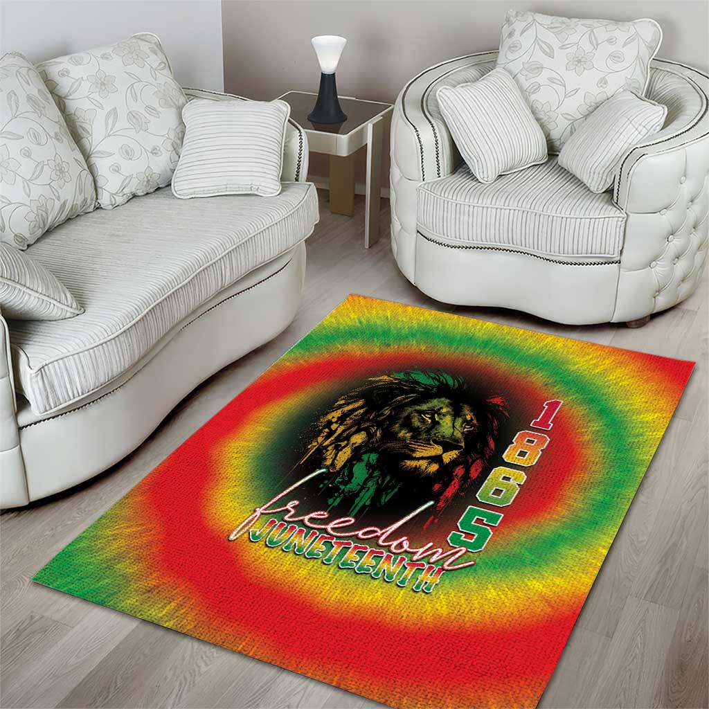 Juneteenth Freedom Day Area Rug Reggae Tie Dye Style LT05