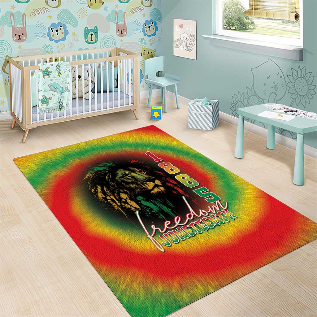 Juneteenth Freedom Day Area Rug Reggae Tie Dye Style LT05