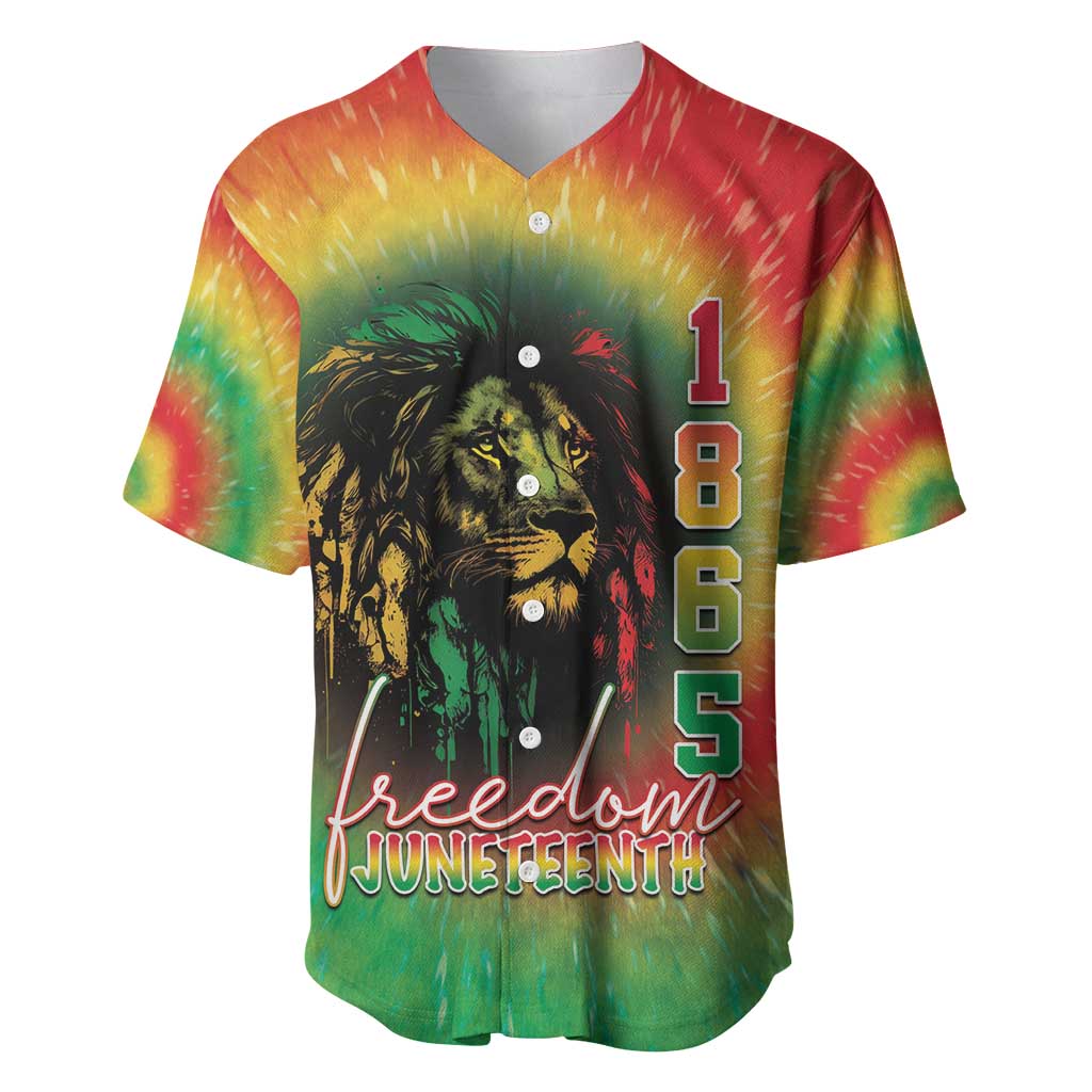 Juneteenth Freedom Day Baseball Jersey Reggae Tie Dye Style LT05