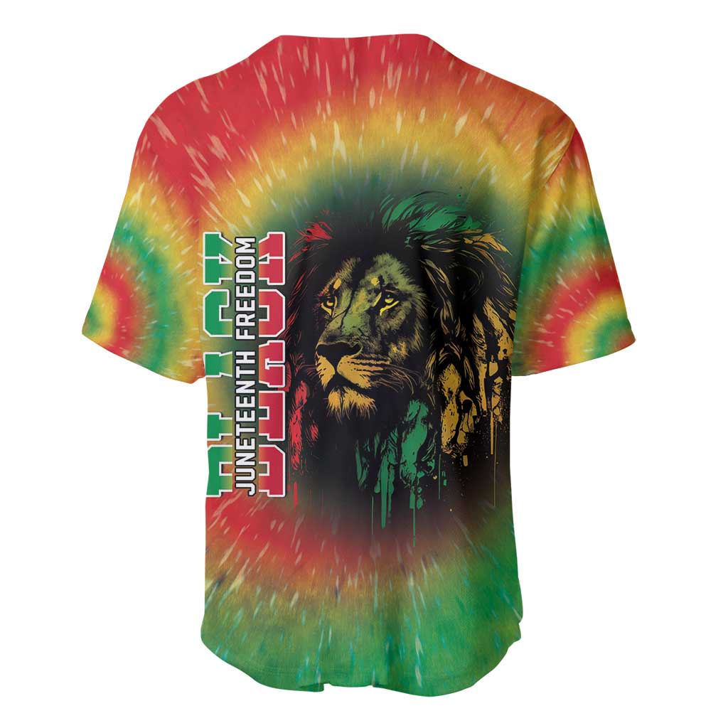 Juneteenth Freedom Day Baseball Jersey Reggae Tie Dye Style LT05