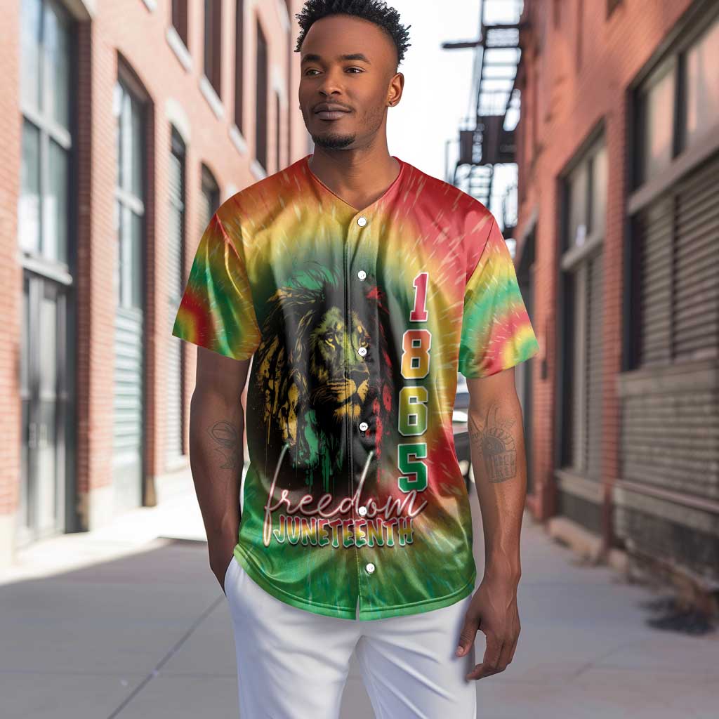 Juneteenth Freedom Day Baseball Jersey Reggae Tie Dye Style LT05