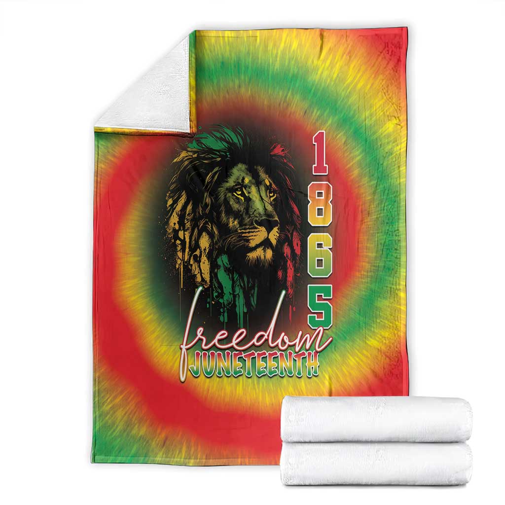 Juneteenth Freedom Day Blanket Reggae Tie Dye Style LT05