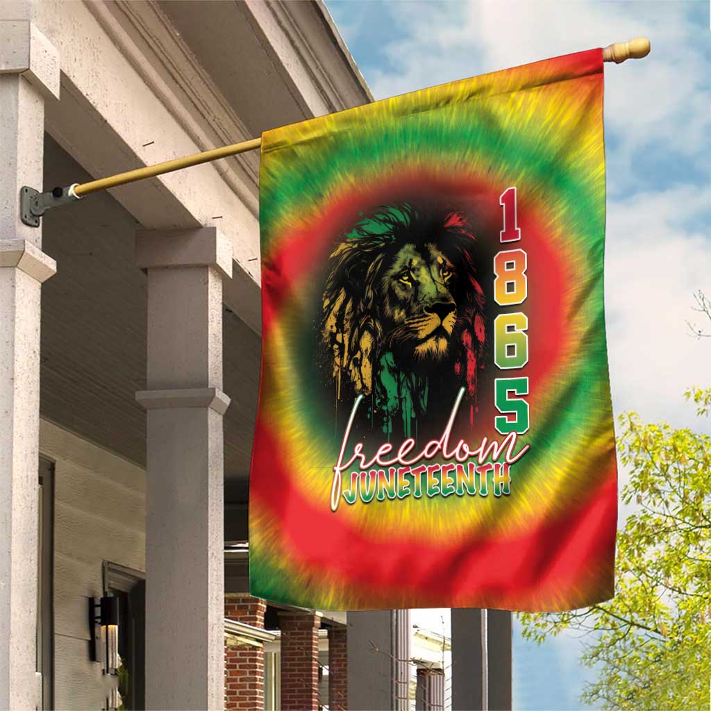 Juneteenth Freedom Day Garden Flag Reggae Tie Dye Style LT05