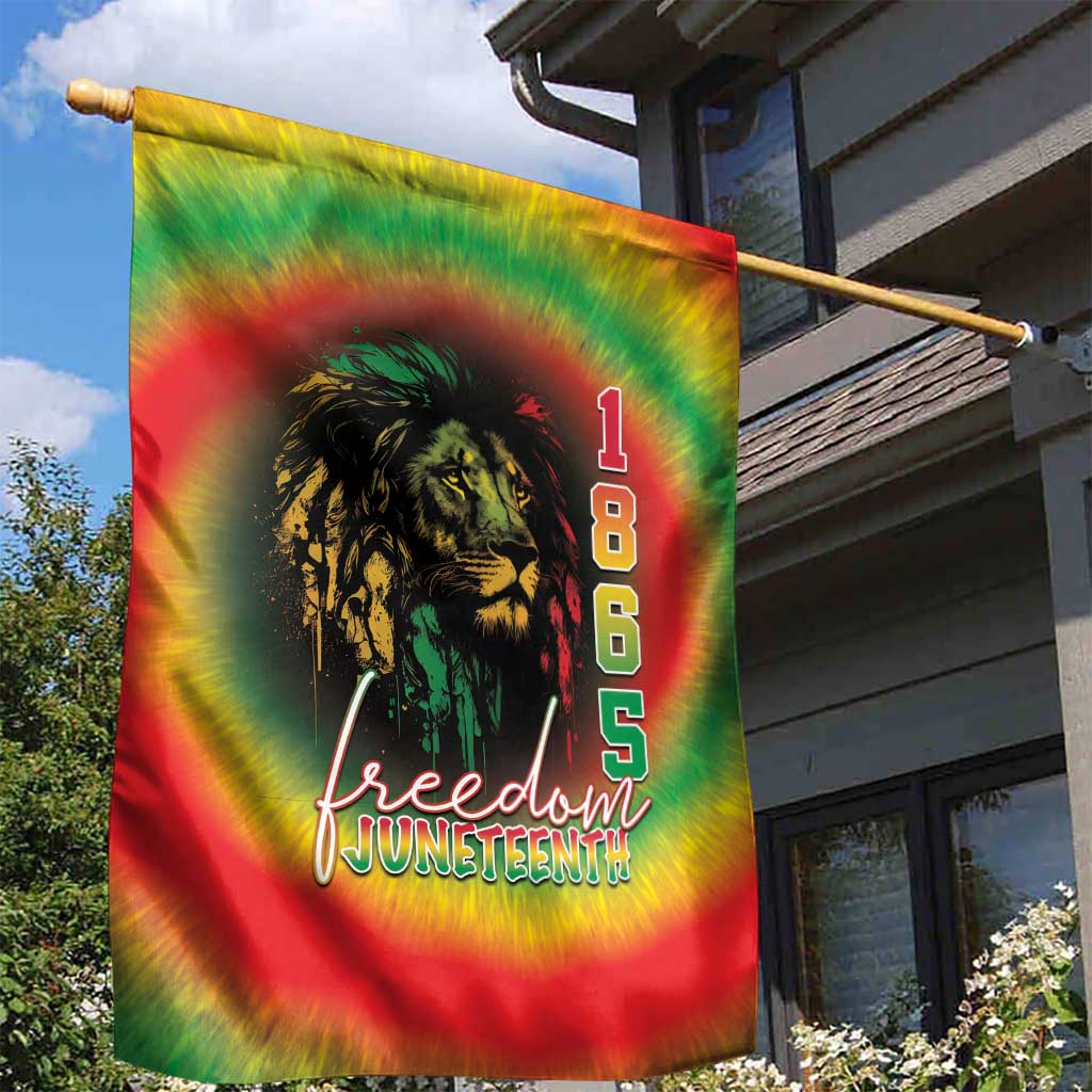 Juneteenth Freedom Day Garden Flag Reggae Tie Dye Style LT05