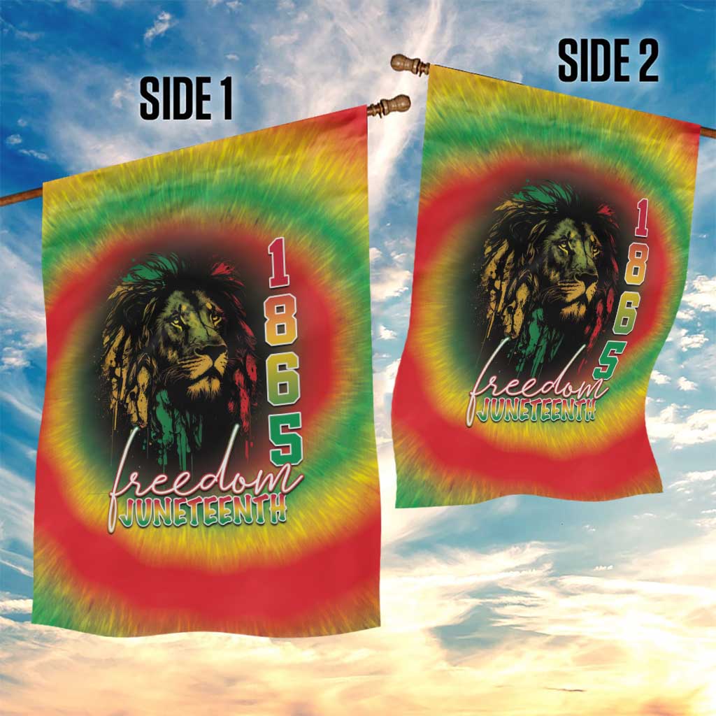 Juneteenth Freedom Day Garden Flag Reggae Tie Dye Style LT05