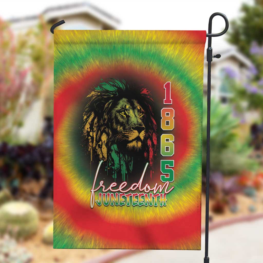 Juneteenth Freedom Day Garden Flag Reggae Tie Dye Style LT05