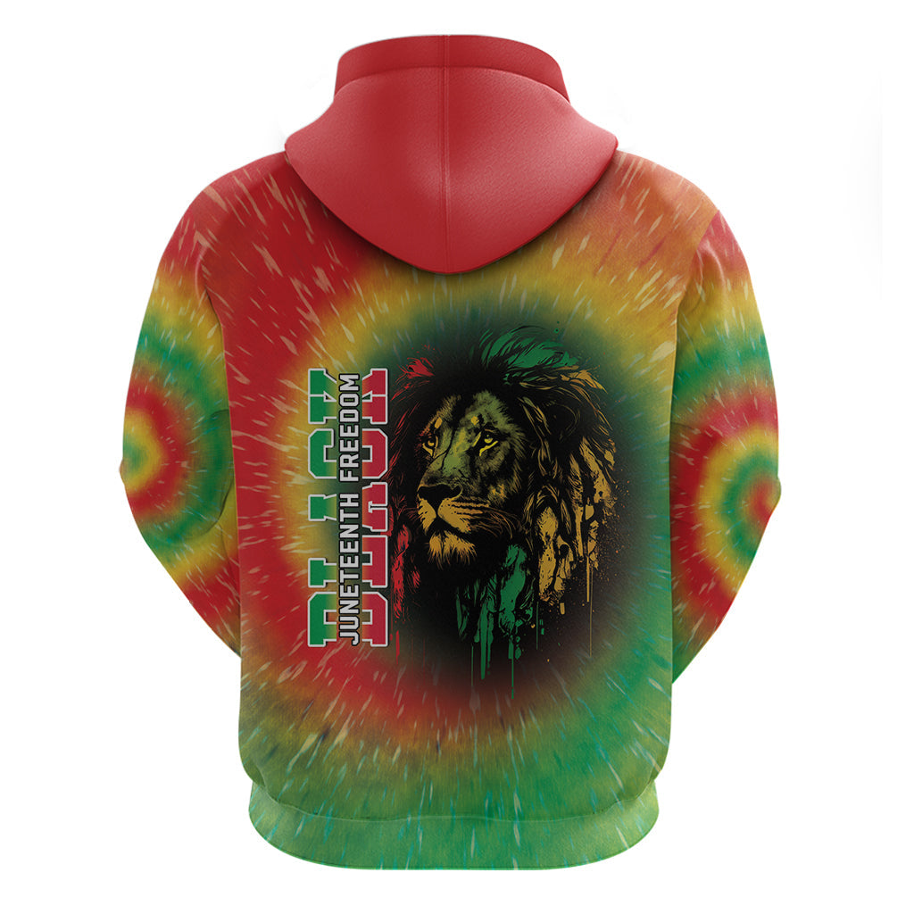 Juneteenth Freedom Day Hoodie Reggae Tie Dye Style LT05