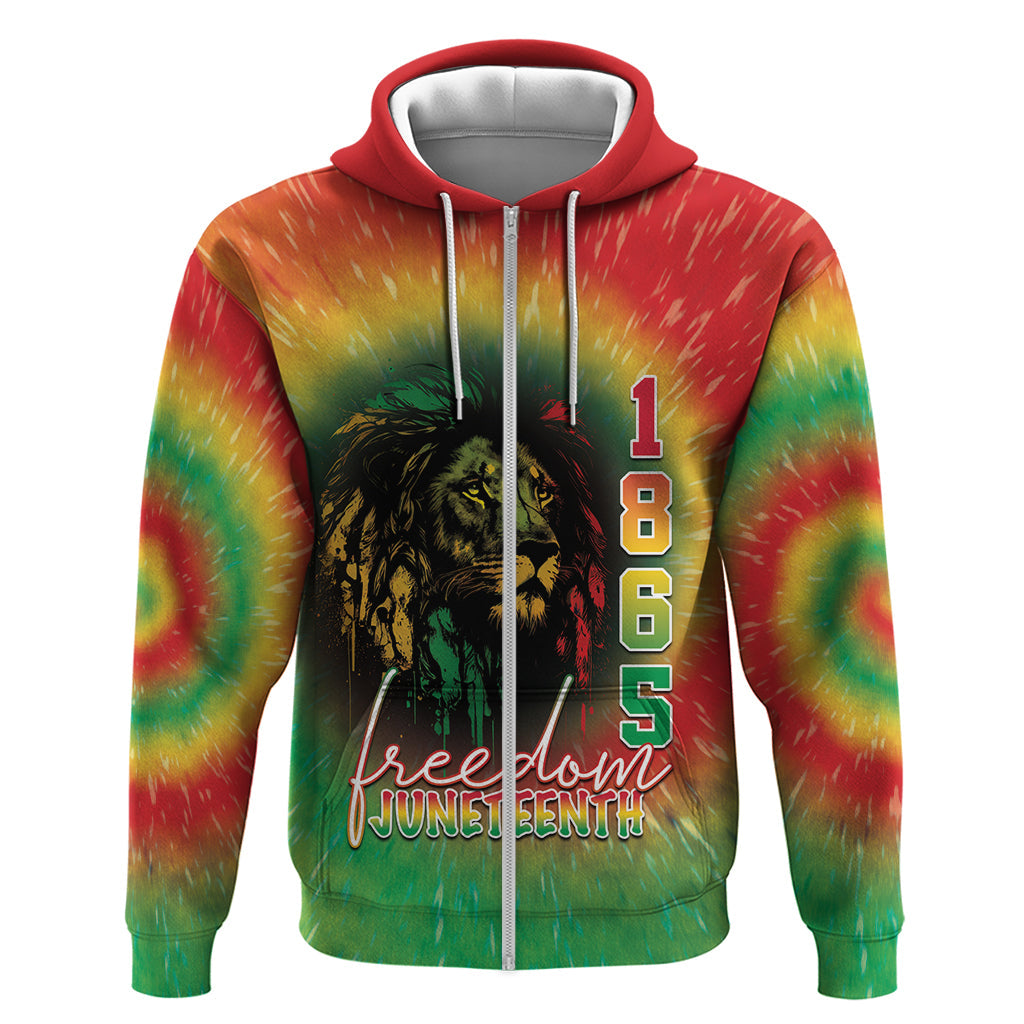 Juneteenth Freedom Day Hoodie Reggae Tie Dye Style LT05