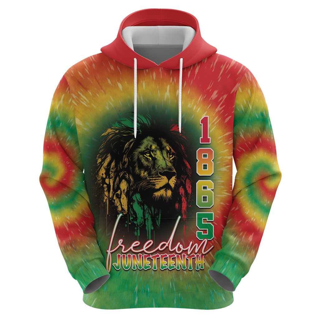 Juneteenth Freedom Day Hoodie Reggae Tie Dye Style LT05