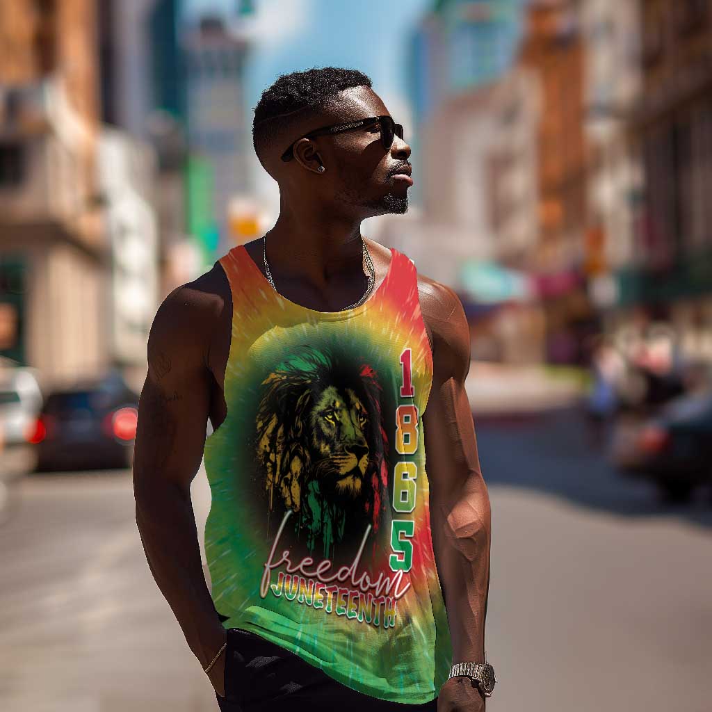 Juneteenth Freedom Day Men Tank Top Reggae Tie Dye Style LT05