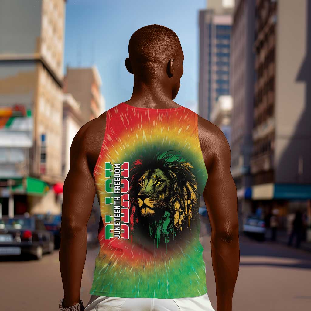 Juneteenth Freedom Day Men Tank Top Reggae Tie Dye Style LT05