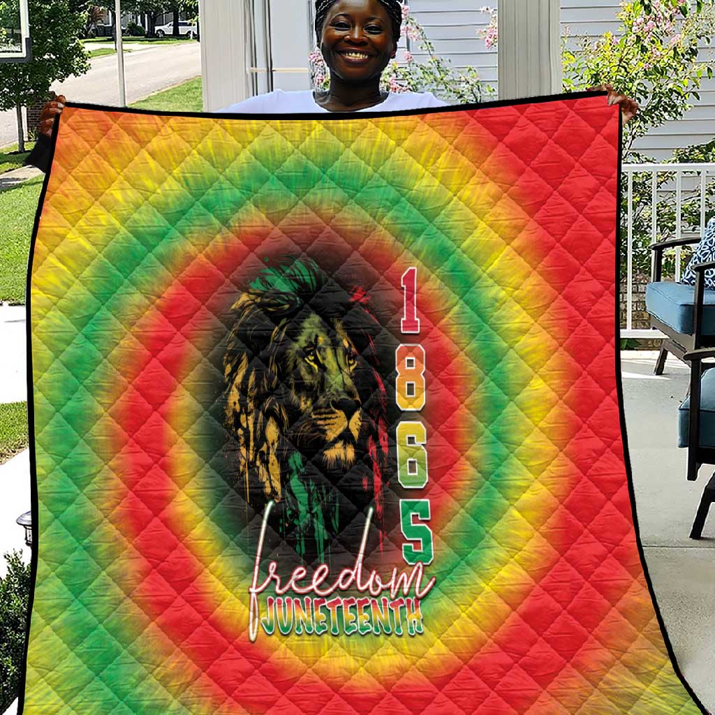 Juneteenth Freedom Day Quilt Reggae Tie Dye Style LT05