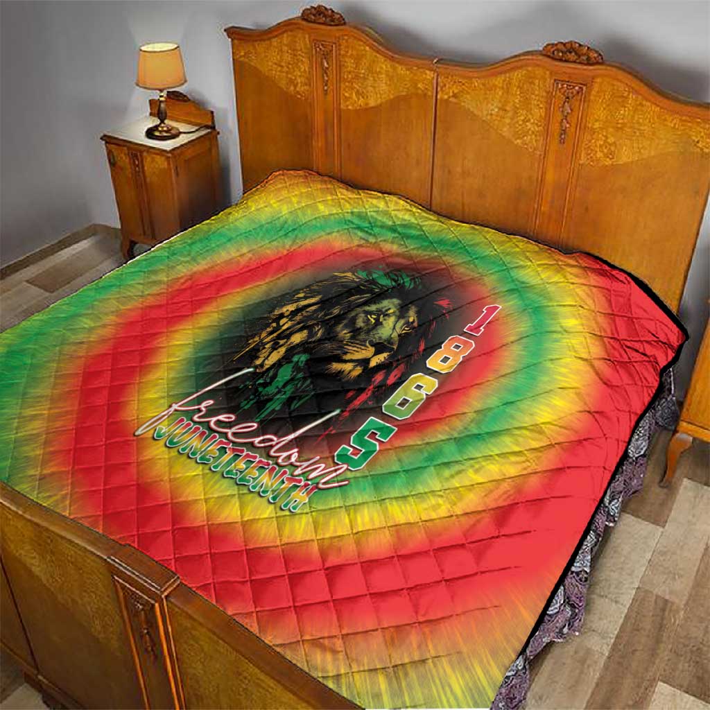 Juneteenth Freedom Day Quilt Reggae Tie Dye Style LT05