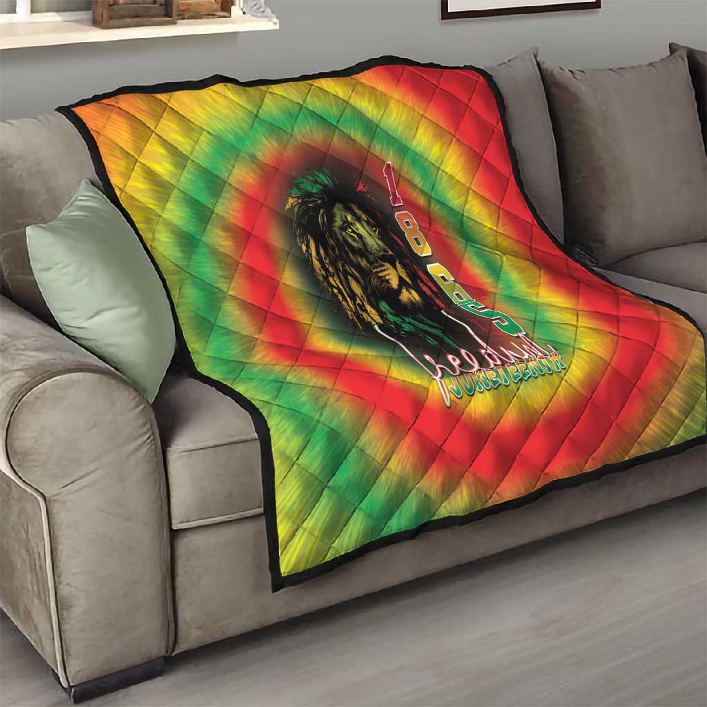 Juneteenth Freedom Day Quilt Reggae Tie Dye Style LT05