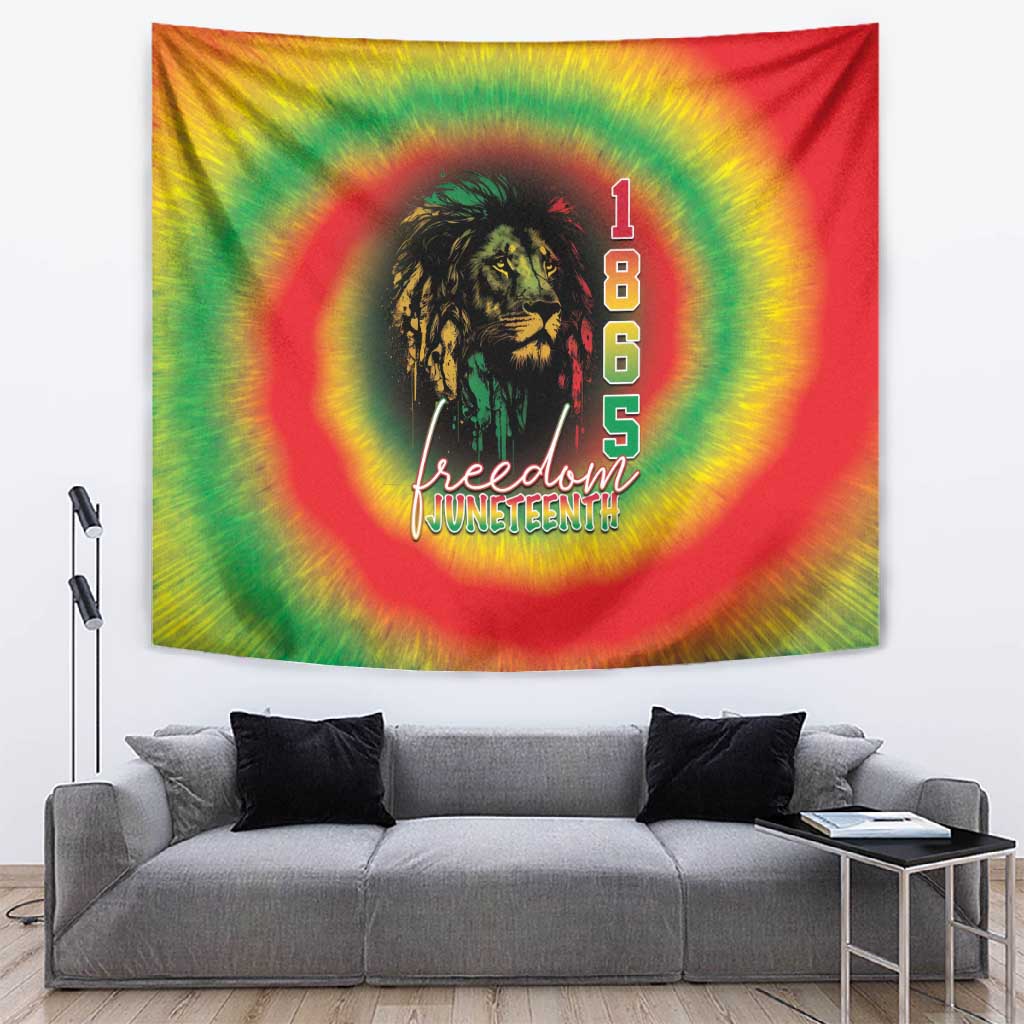 Juneteenth Freedom Day Tapestry Reggae Tie Dye Style LT05