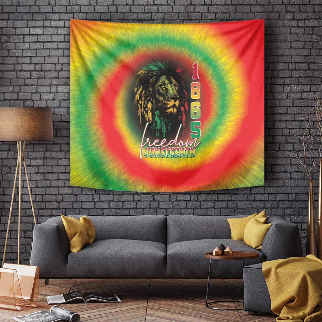 Juneteenth Freedom Day Tapestry Reggae Tie Dye Style LT05