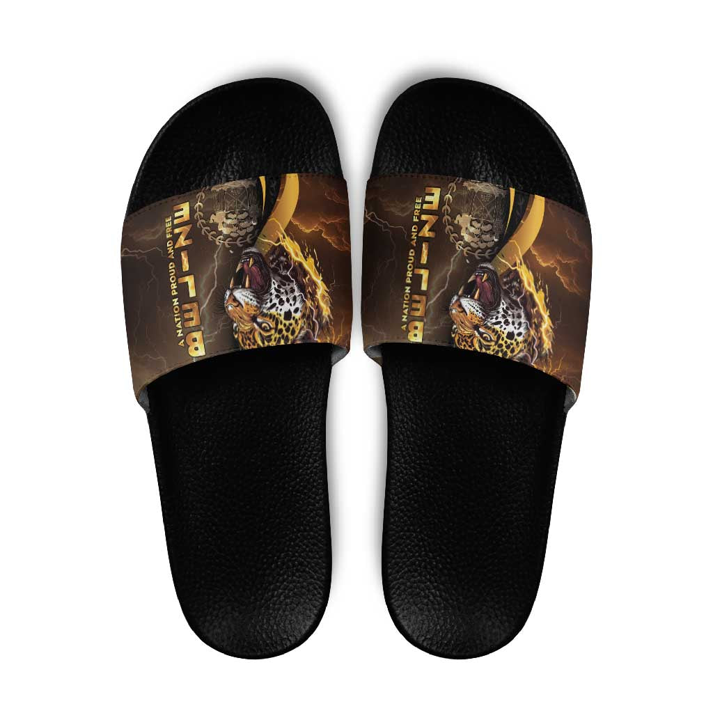 Belize Emancipation Day Slide Sandals A Nation Proud And Free LT05