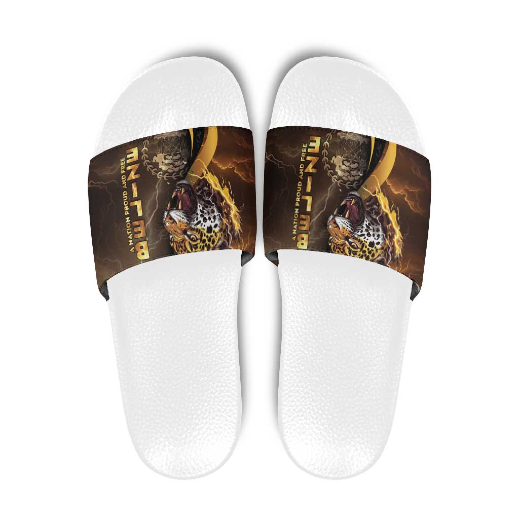Belize Emancipation Day Slide Sandals A Nation Proud And Free LT05