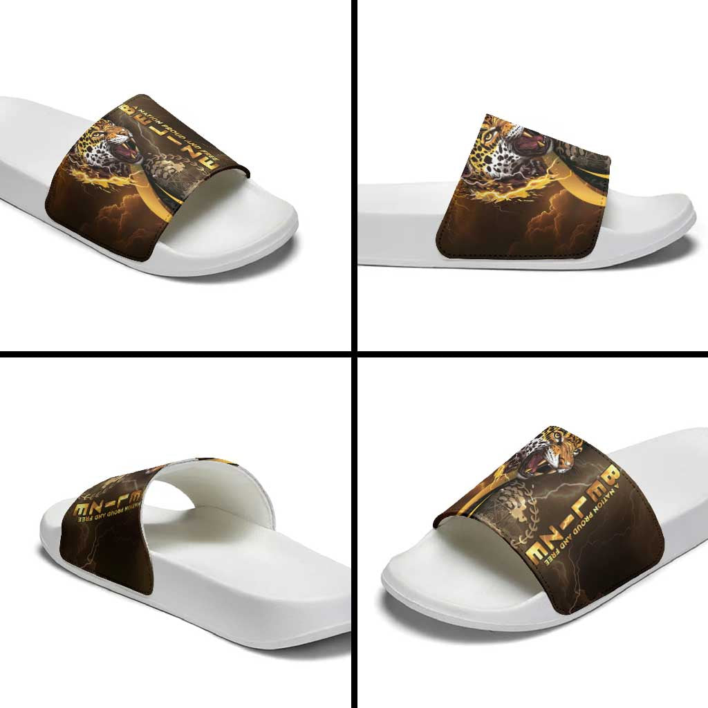 Belize Emancipation Day Slide Sandals A Nation Proud And Free LT05
