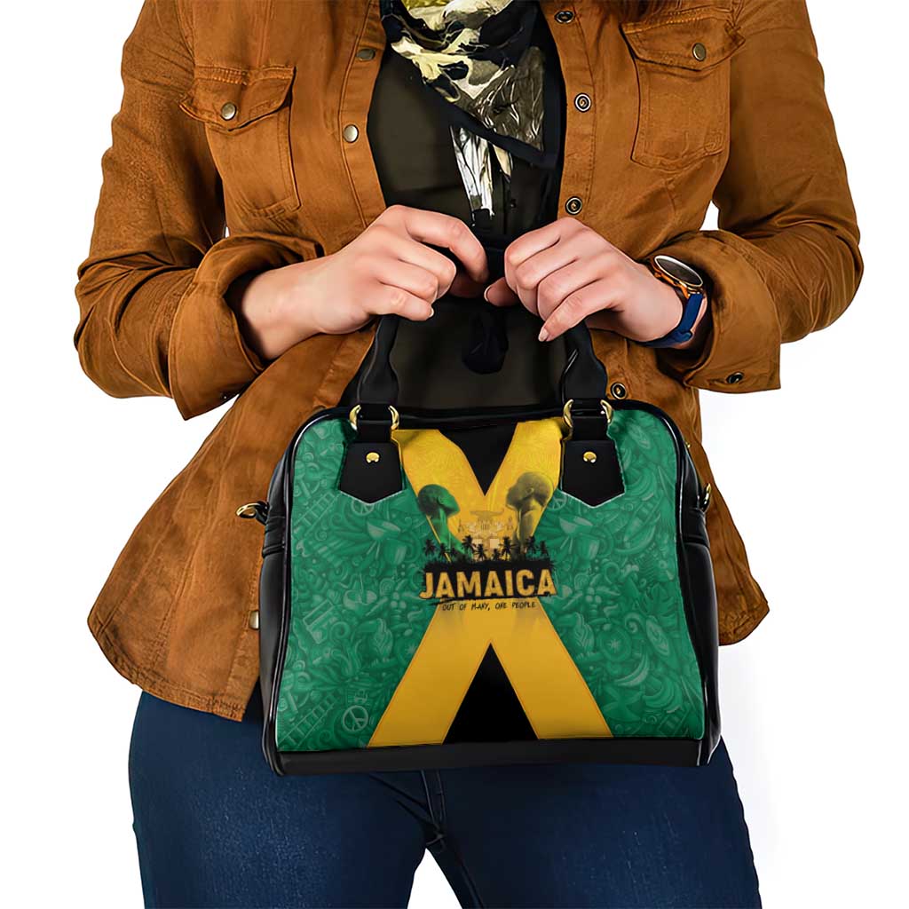 Jamaica Emancipation Day Shoulder Handbag Wi Likkle But Wi Tallawah LT05