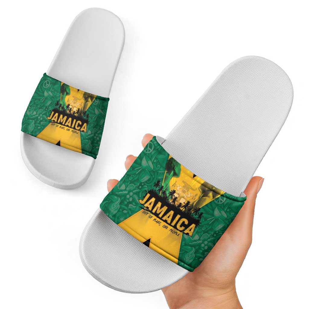 Jamaica Emancipation Day Slide Sandals Wi Likkle But Wi Tallawah LT05