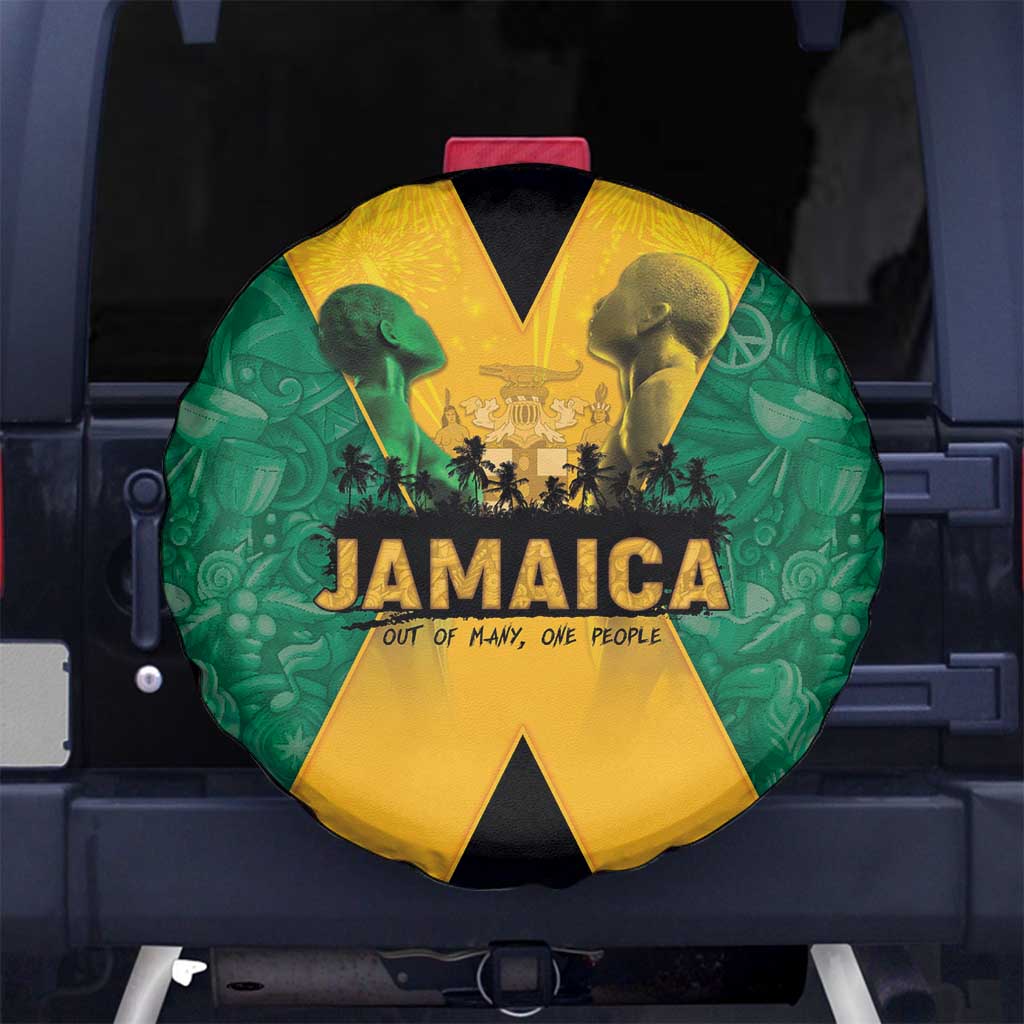 Jamaica Emancipation Day Spare Tire Cover Wi Likkle But Wi Tallawah LT05