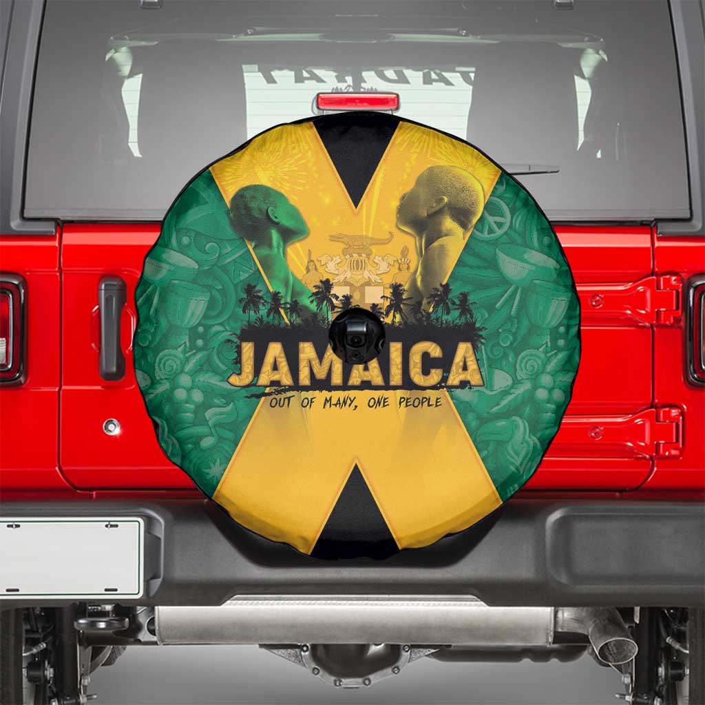 Jamaica Emancipation Day Spare Tire Cover Wi Likkle But Wi Tallawah LT05