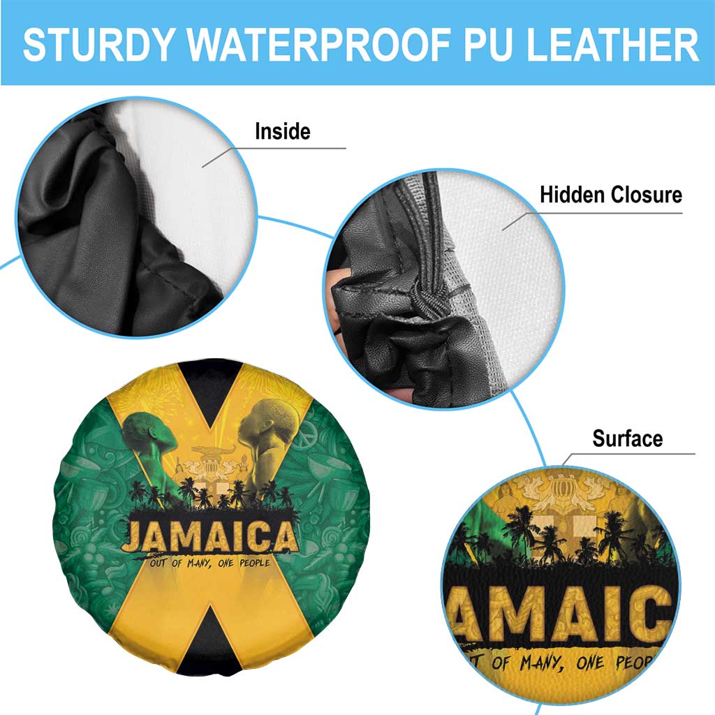 Jamaica Emancipation Day Spare Tire Cover Wi Likkle But Wi Tallawah LT05