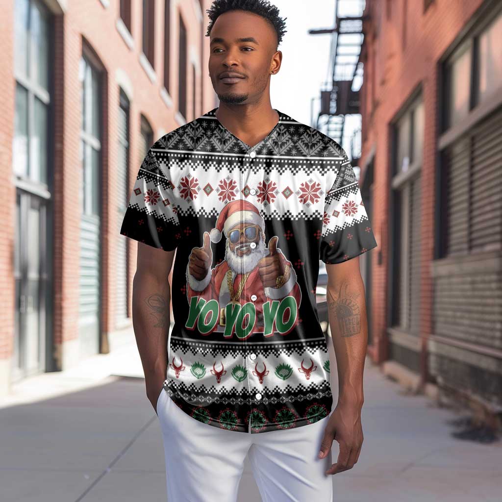South Africa Christmas Baseball Jersey Hip Hop Santa Claus LT05