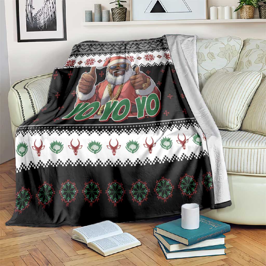 South Africa Christmas Blanket Hip Hop Santa Claus LT05