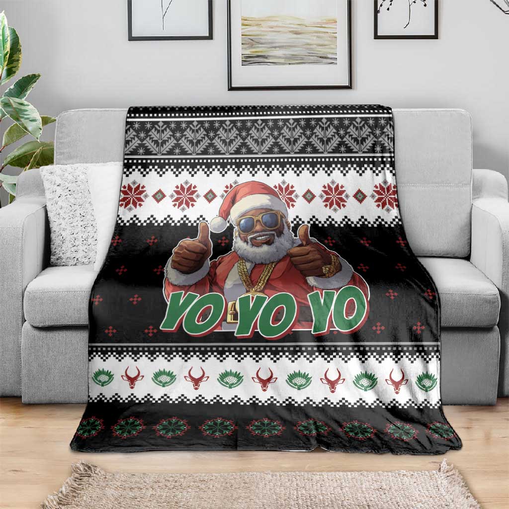 South Africa Christmas Blanket Hip Hop Santa Claus LT05