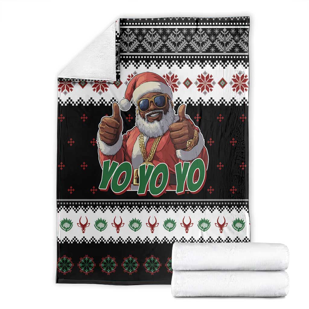 South Africa Christmas Blanket Hip Hop Santa Claus LT05