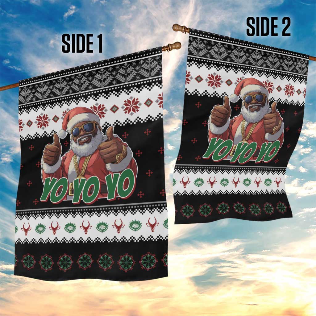 South Africa Christmas Garden Flag Hip Hop Santa Claus LT05