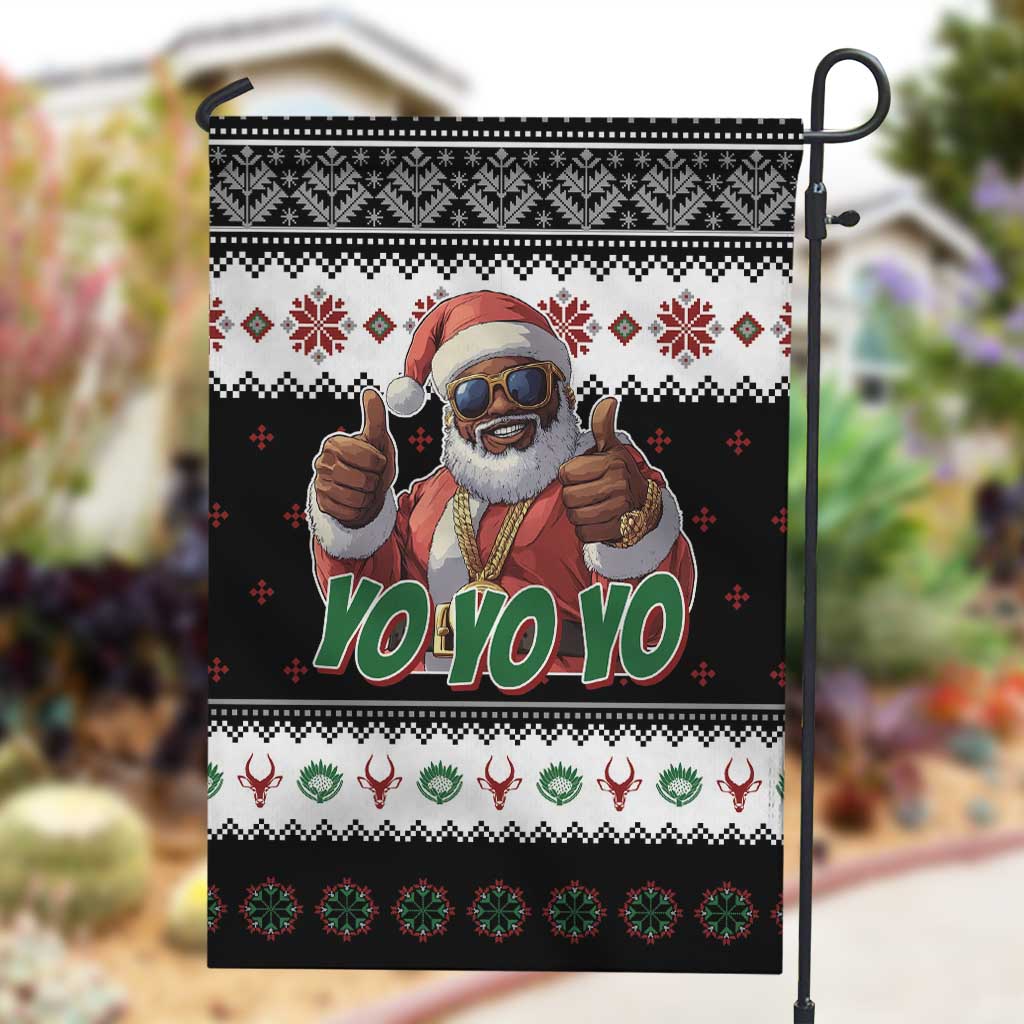 South Africa Christmas Garden Flag Hip Hop Santa Claus LT05